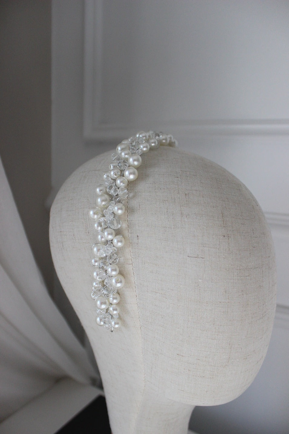 Annalise Pearl & Crystal Bridal Headpiece