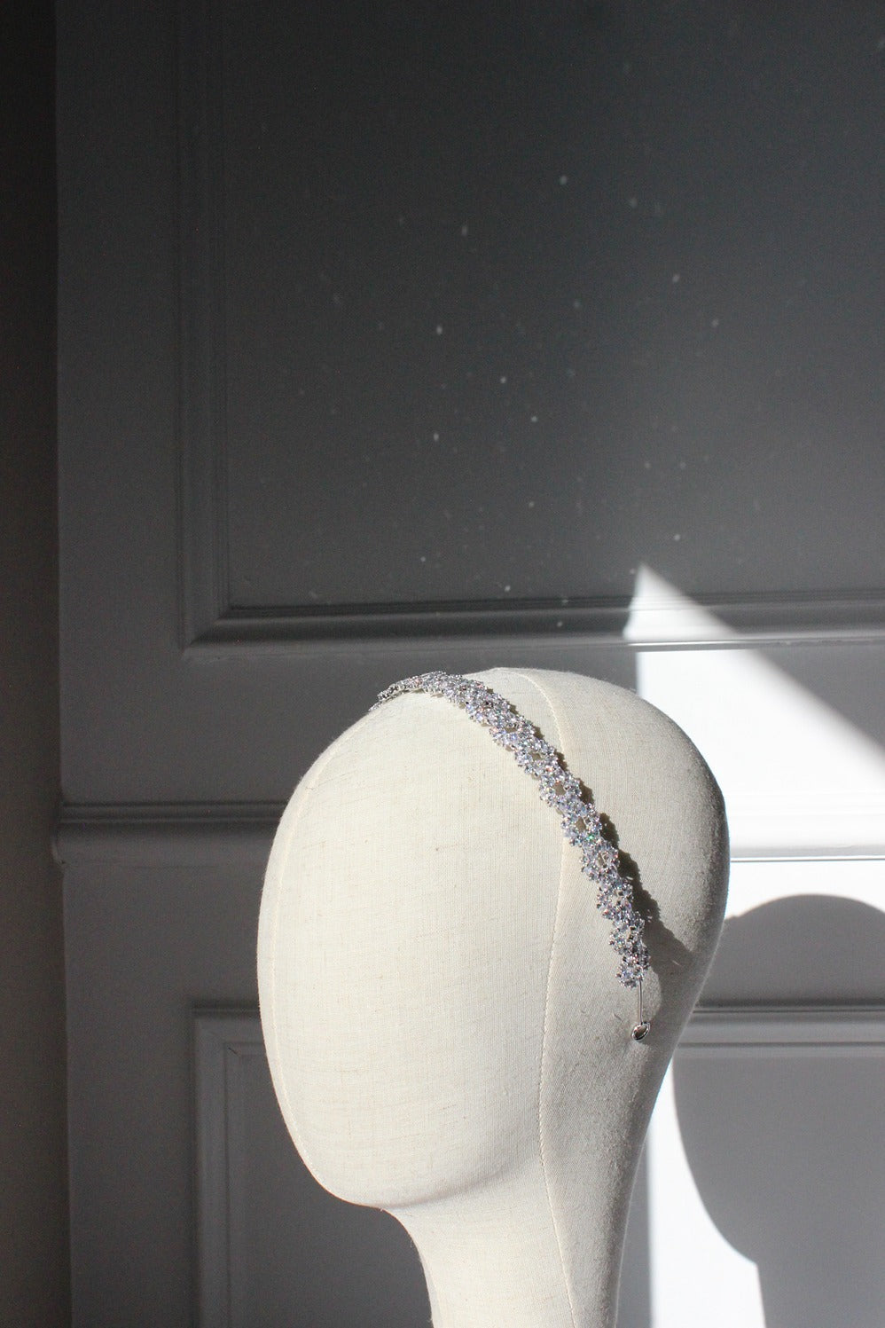 Silver bridal headband